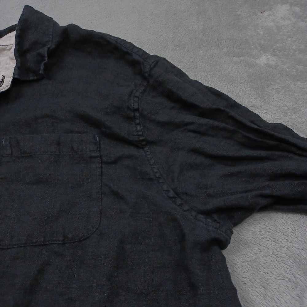 Tommy Bahama Shirt Mens 2XL Black Button Up Linen Preppy Long Sleeve Casual - Picture 3 of 8